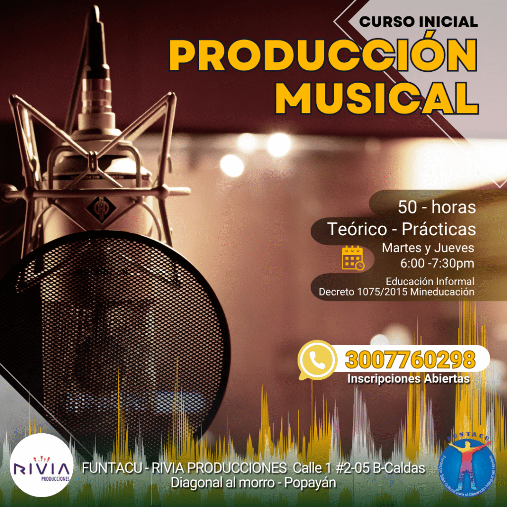 curso de producción musical en Popayán